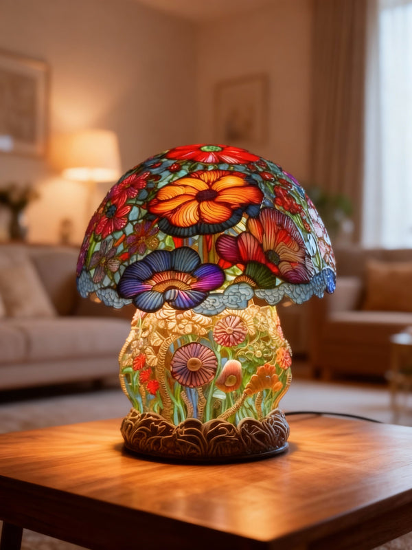GARDENLUXE | Farebná kvetinová stolná lampa