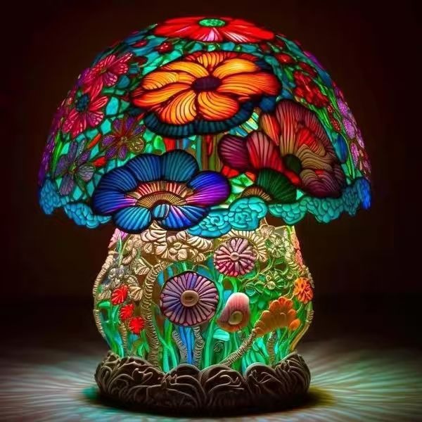 GARDENLUXE | Farebná kvetinová stolná lampa
